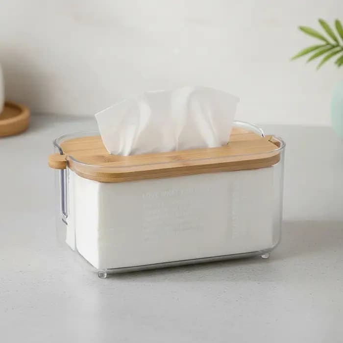 Boîte à mouchoirs pour salon, support à mouchoirs réglable haute transparence, boîte à mouchoirs étanche pour bureau, chambre à coucher, décoration de la maison