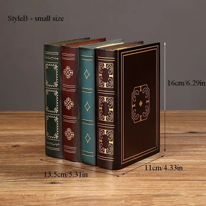 Boîte de faux livres, livre de Simulation Vintage pour porte-bijoux, boîte de rangement en forme de