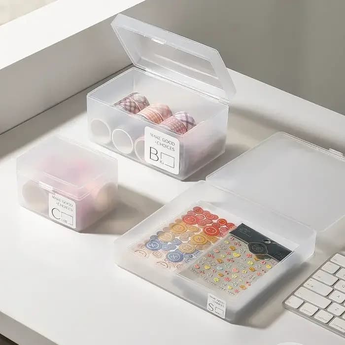Boîte de rangement transparente en plastique pour photocards Kpop