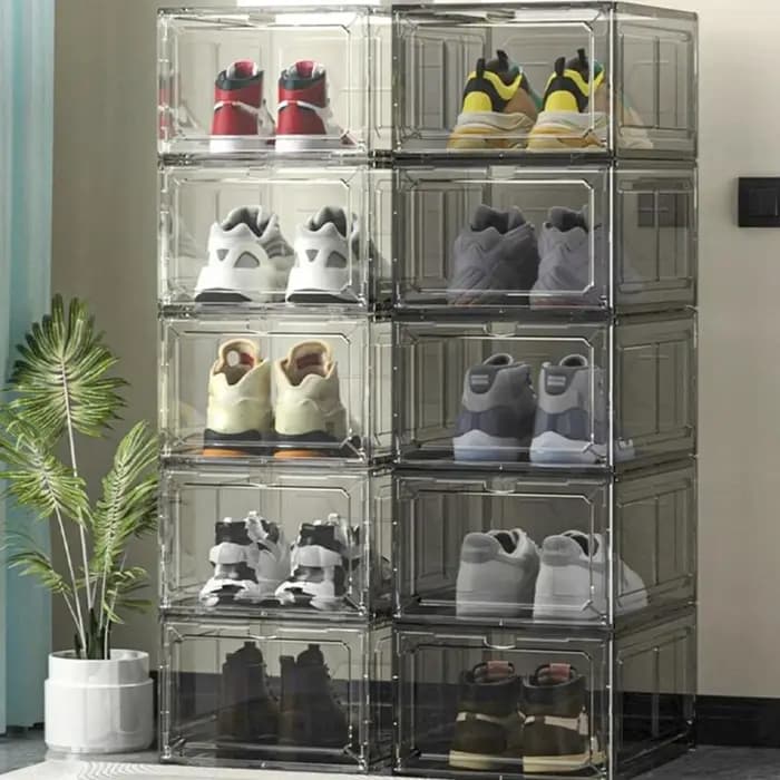 Boîtes à chaussures élégantes et transparentes