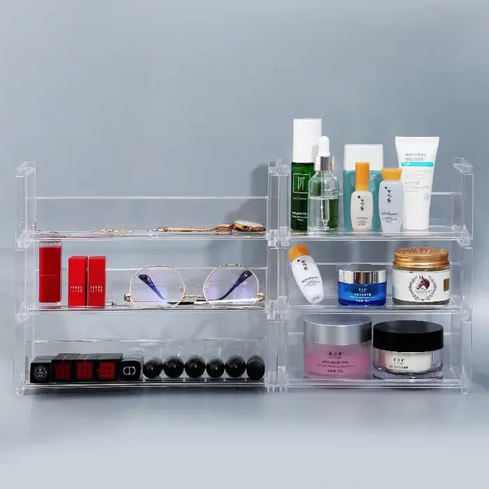 Présentoir transparent pour Figurine Pop, bocaux d'assaisonnement, rangement de cosmétiques, rouge à lèvres, boîte de rangement de bureau, support de rangement organisateur