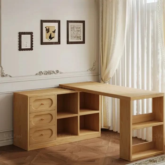 Coiffeuse d'angle en bois avec tiroirs pour chambre à coucher, meuble de rangement pour maquillage, mobilier domestique