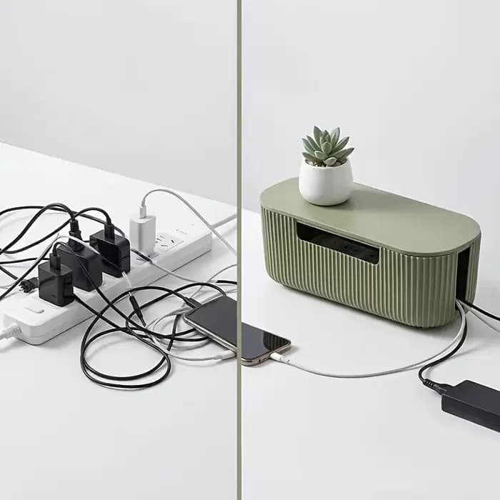 Kit de gestion des câbles pour dissimuler les fils de la multiprise