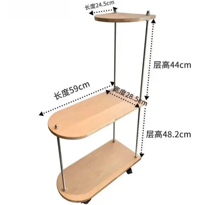 Étagère à plantes d'angle en bois pour jardin intérieur