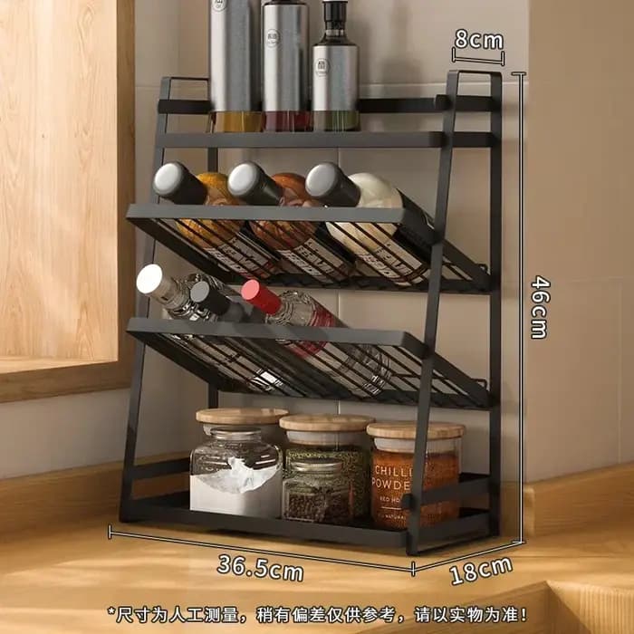 Support de stockage d'assaisonnement multicouche, organisateur de condiments de cuisine, porte-sauce