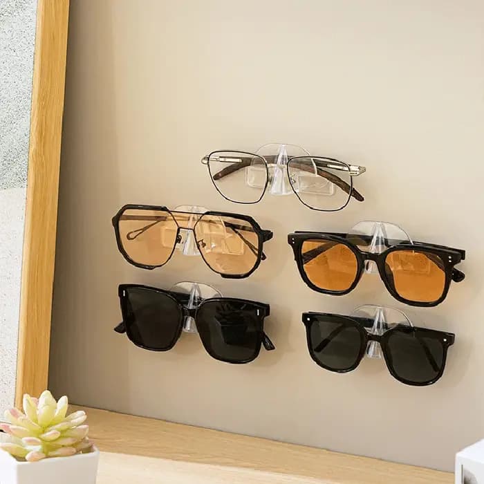 Support de rangement pour lunettes transparent mural sans perçage