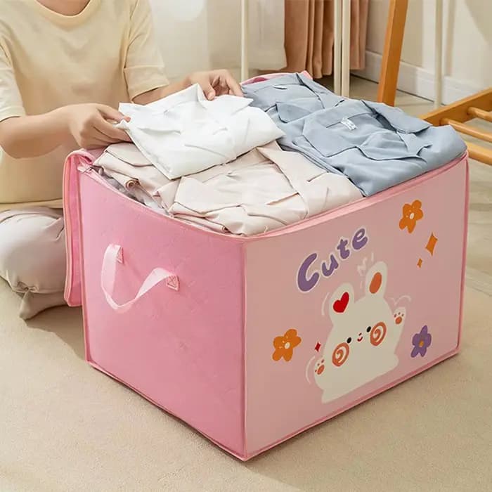 Panier de rangement pliant en lin