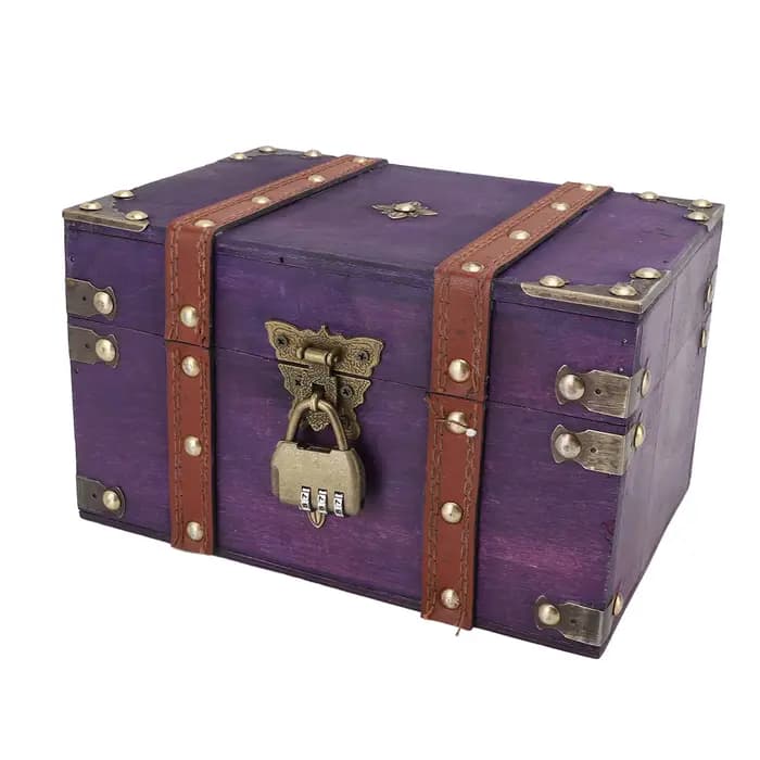 Coffret à trésors en bois vintage décoratif polyvalent