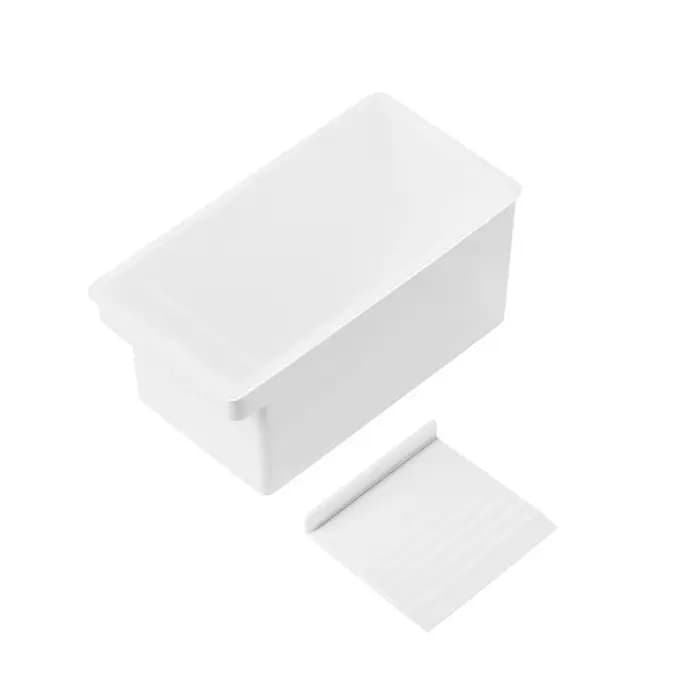 Boîte de rangement rectangulaire pour poupée japonaise avec couvercle, spatule, fromage, conservation, réfrigérateur