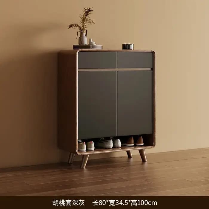Meuble de rangement pour chaussures de chambre à coucher, organisateur d'entrée en bois, armoire à c