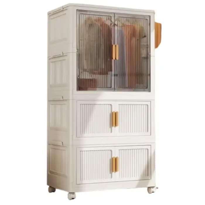 Étagères naturelles armoires organisateur vêtements jean étagère tiroir armoire empilable rangement Stoffen Klerenkast meubles de maison