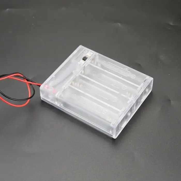 4 × boîtier de support de batterie AA avec interrupteur marche/arrêt boîte