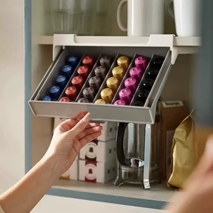 Support de rangement pour capsules de café et sachets de thé