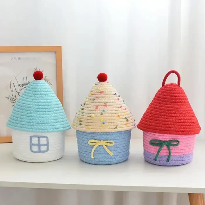 Nouveau panier de rangement mignon bureau divers cosmétiques boîte