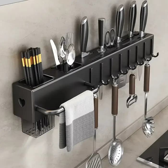 Support mural multifonctionnel pour couteaux de cuisine 30/40 cm