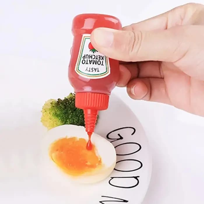 Mini bouteille à presser Sauce d'assaisonnement enfants dessin animé boîte à déjeuner accessoires de cuisine pour épices Bento petit récipient