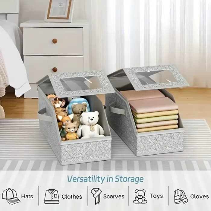 Boîte de rangement pliable pour chapeaux avec fermeture éclair