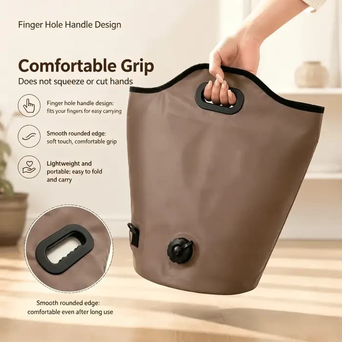 Seau pliable multifonctionnel pour la maison, panier à linge sale, rangement de boissons glacées pour le camping en extérieur, bac à pieds