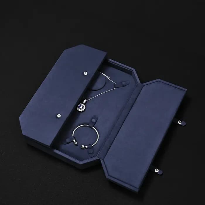Oirlv boîte à bijoux octogonale bague en velours collier boucles d'oreilles Bracelet boîte de rangement ensemble de bijoux boîte-cadeau emballage organisateur de bijoux