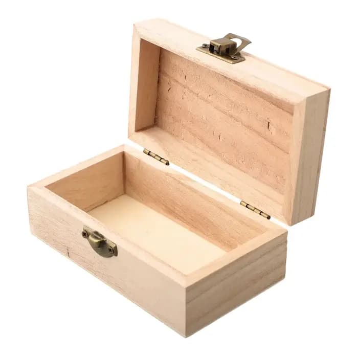 Boîte de rangement rectangulaire en bois pour documents en bois