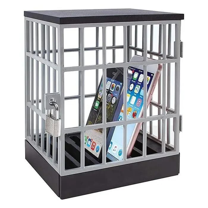 Boîte de Rangement Sécurisée pour Téléphone Portable - Cage de Verrouillage pour Smartphone - Gadget de Table pour Fêtes