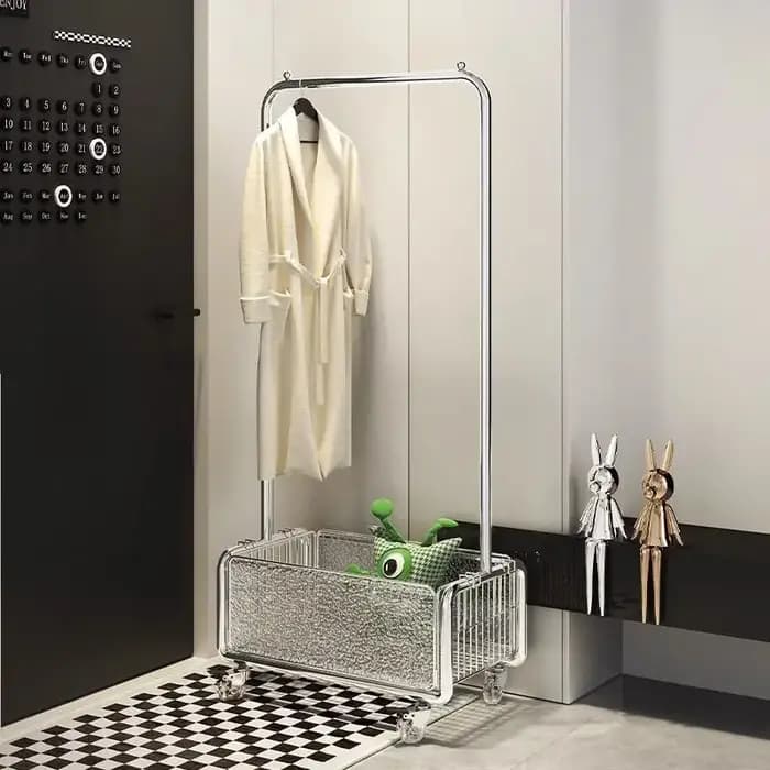 Support de séchage en métal sur pied pour vêtements de chambre à coucher