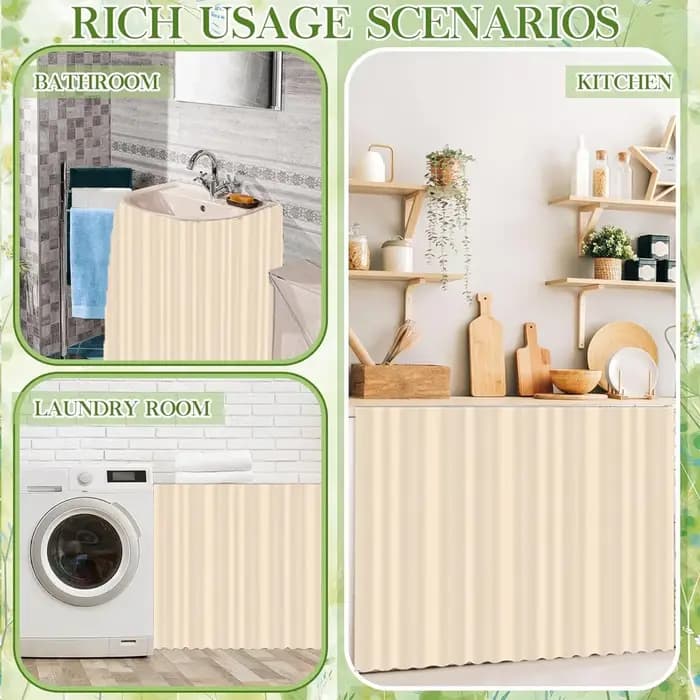 1PC Rideau auto-adhésif pour armoire de cuisine