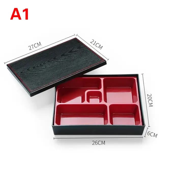 Boîte de rangement alimentaire japonaise type bento, compartimentée, pour le déjeuner professionnel,