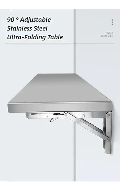 Table pliante murale en acier inoxydable 304, 23.6x16 pouces, étagère murale, maison, cuisine, salle de bains, camion alimentaire, garage, argent