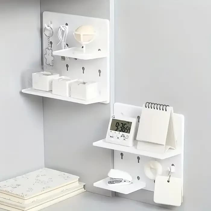 Planches à chevilles pour murs – Rangement de salle artisanale sans poinçonnage avec crochets d'étagère – Organisez