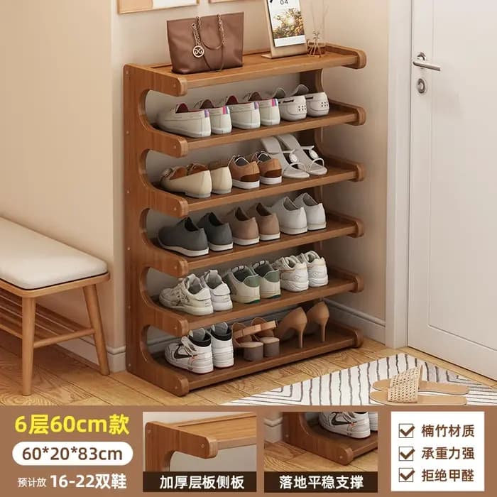 Étagères de rangement de chaussures en bois
