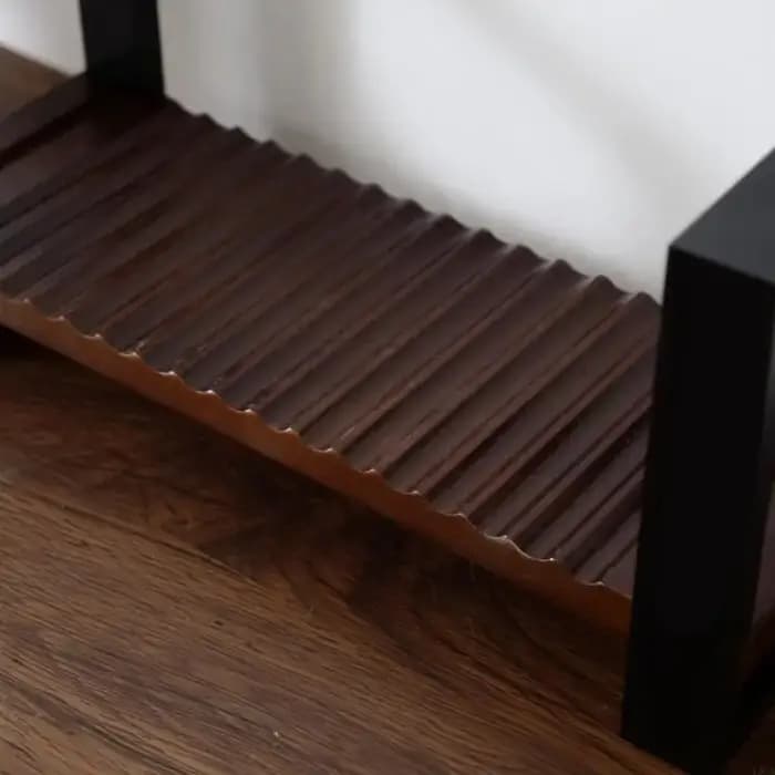 Étagère pour disques vinyles en bois avec Base rainurée