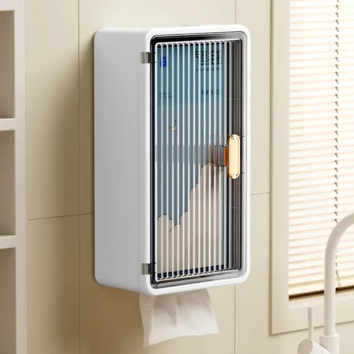 Étagère murale de salle de bain, boîte à mouchoirs étanche, support de rangement multifonctionnel po
