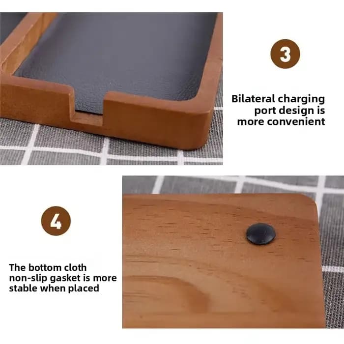 Boîte de rangement de bureau en bois avec grille