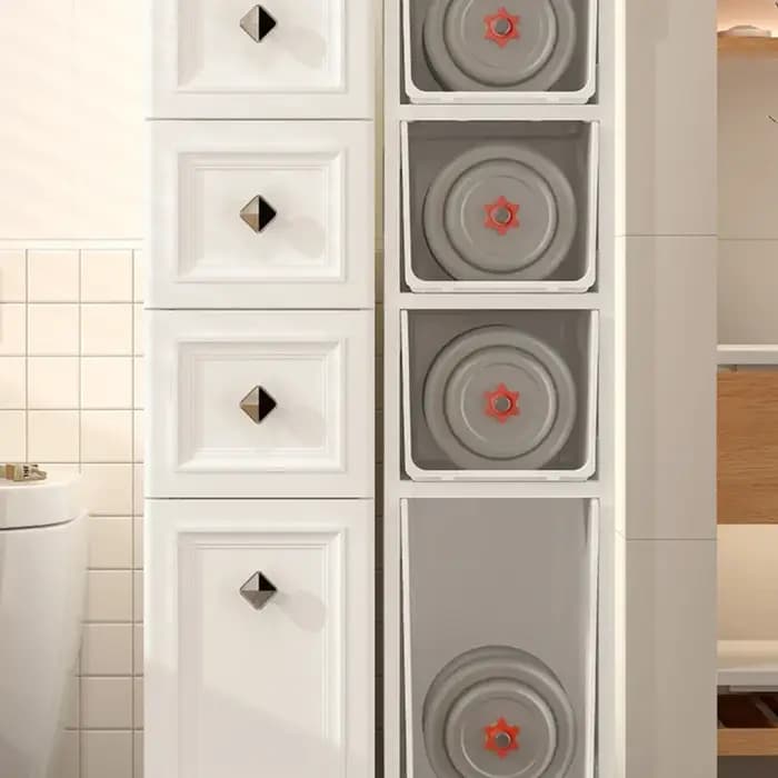 Armoire de rangement multifonctionnelle à fente étroite