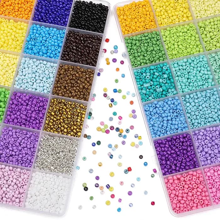 Boîte de perles de riz à 24 grilles