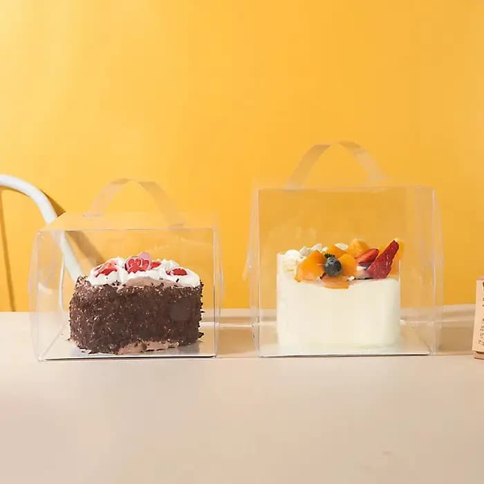 Boîte d'emballage transparente pour pâtisserie