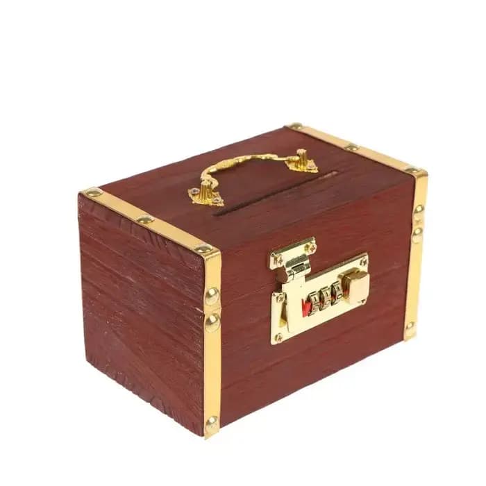 Coffre-fort en bois à combinaison - Boîte de rangement sécurisée pour adultes