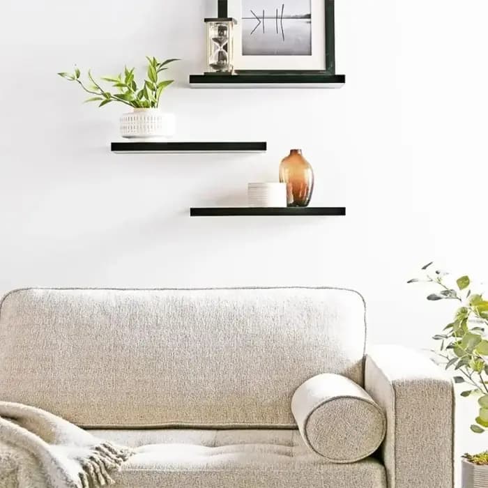 Étagère de rangement suspendue en bois