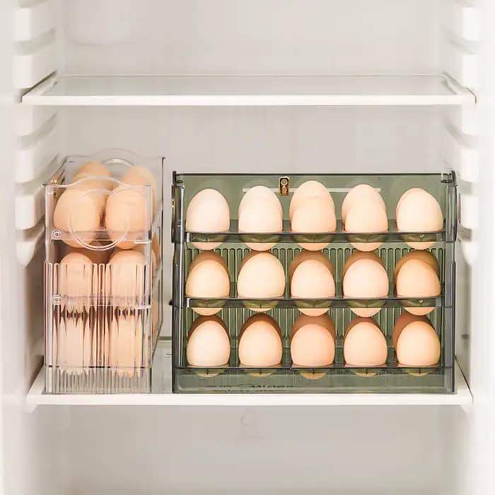 Boîte de rangement pour réfrigérateur d'œufs de cuisine de grande capacité