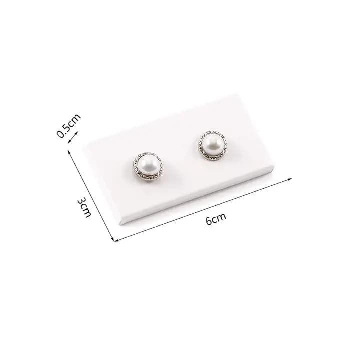 Porte-boucles d'oreilles, présentoir de bijoux, support élégant en cuir blanc, Clip suspendu, cercea