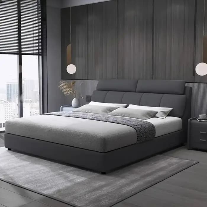 Lit pour adultes avec rangement en bois