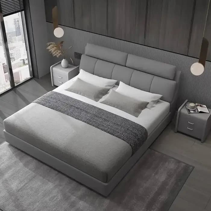 Lit pour adultes avec rangement en bois
