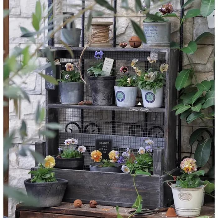 Armoire murale Vintage américaine en bois massif
