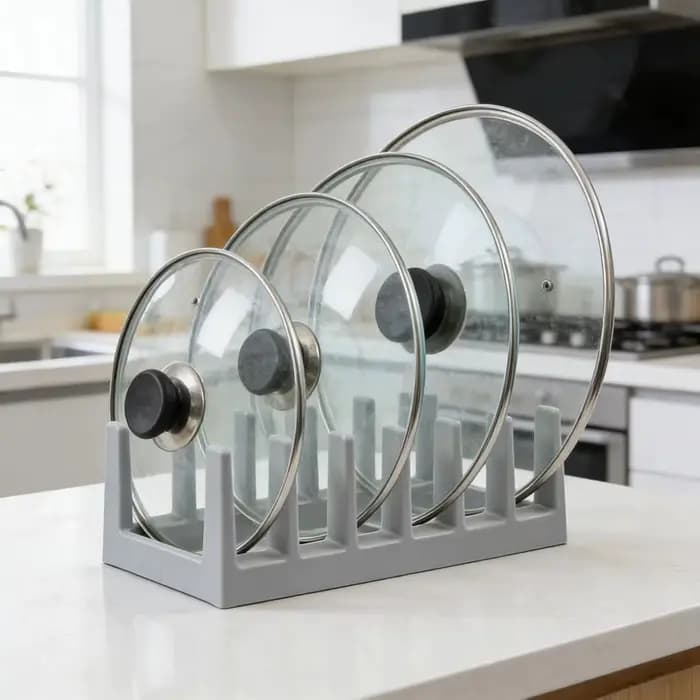 Organisateur de placard de cuisine pour couvercles de contenants alimentaires
