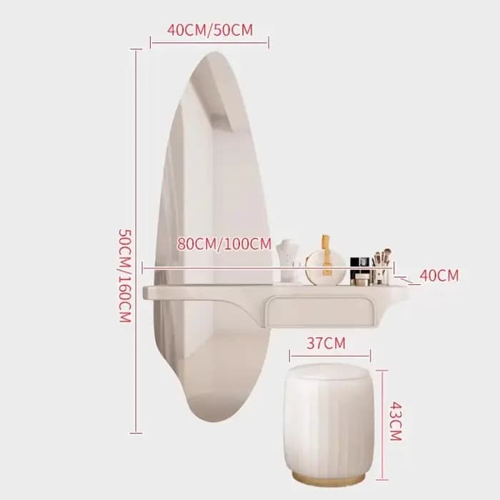 Étagère organisateur Coiffeuse femmes Design maquillage luxe