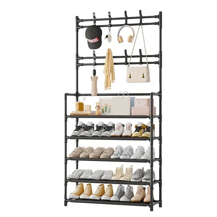 Support de rangement sur pied à 5 couches