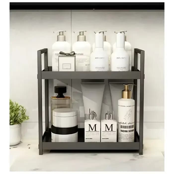 Nouvelle étagère de rangement double pour parfums et cosmétiques