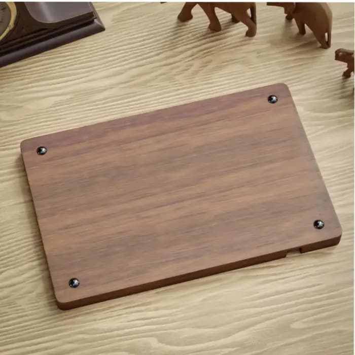 Boîte de rangement de bureau en bois massif avec compartiments