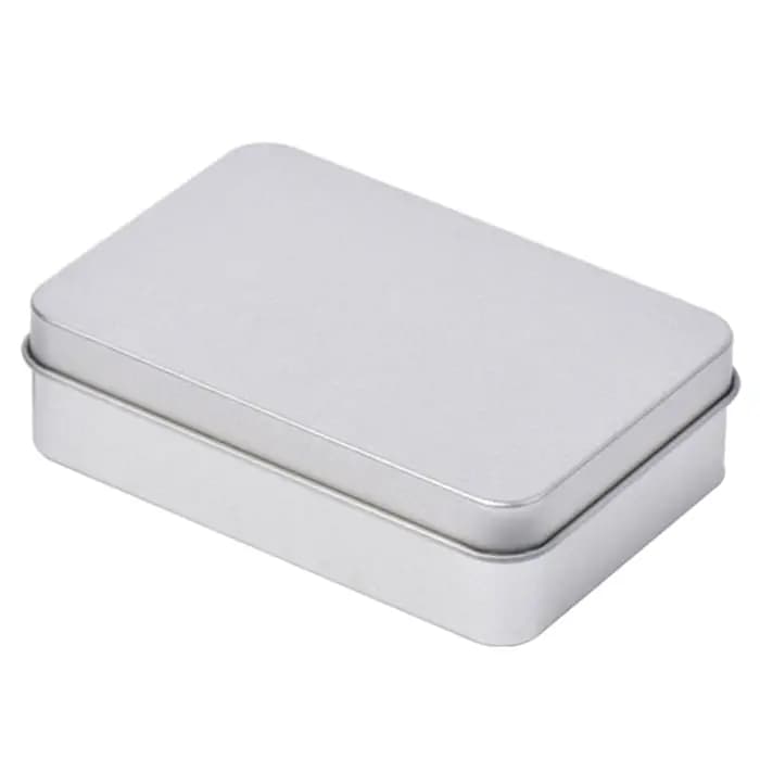 Boîte de rangement rectangulaire en métal pour cartes à jouer